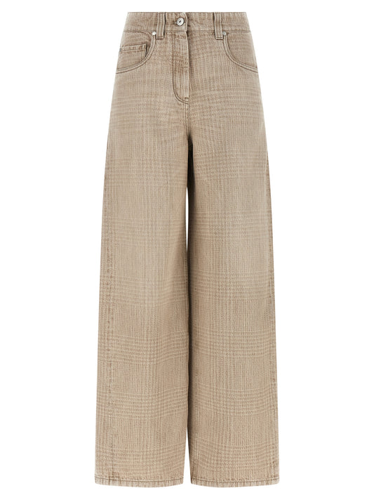 Beige Cotton Jeans Denim