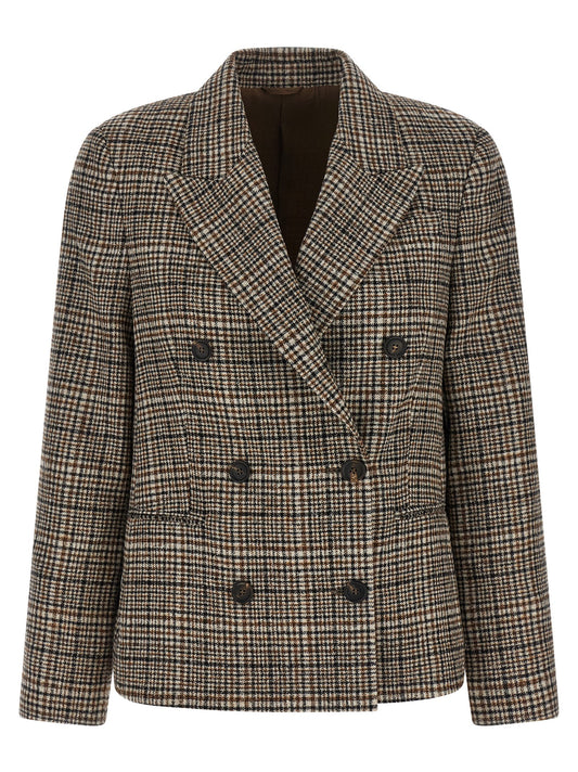 Beige Alpaca Leather Blazer
