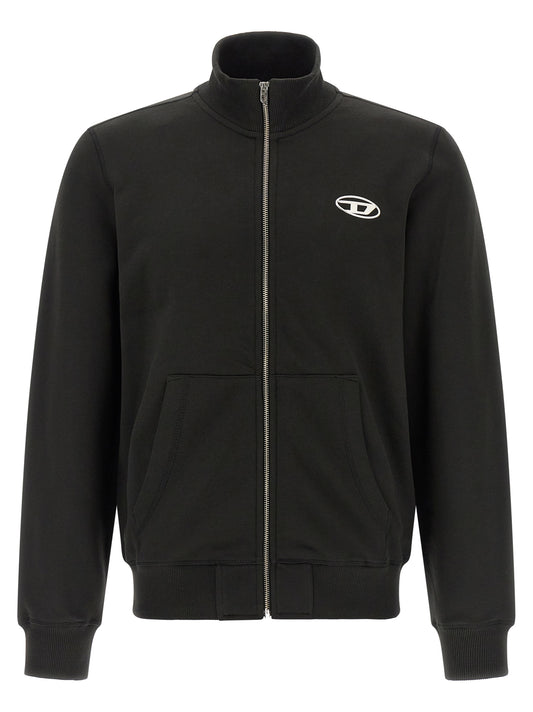Black Cotton Sweatshirt