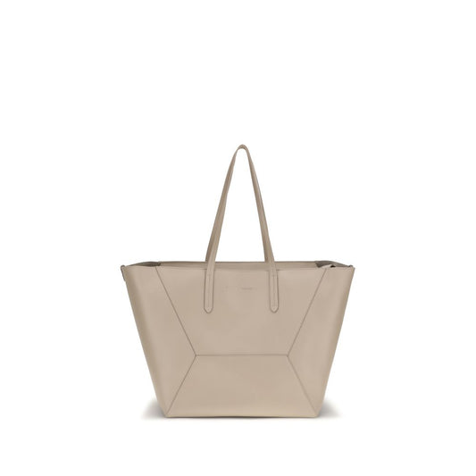 Beige Calf Leather Bos Taurus Shoulder Bag