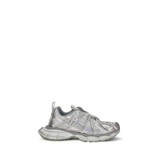 Gray Polyethylene Athletic Sneakers