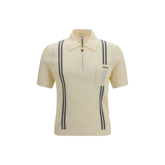 Beige Cotton Polo Shirt