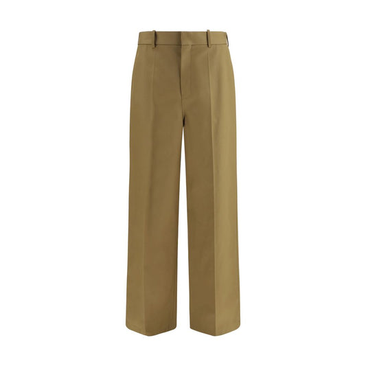 Beige Cotton Chino Pants