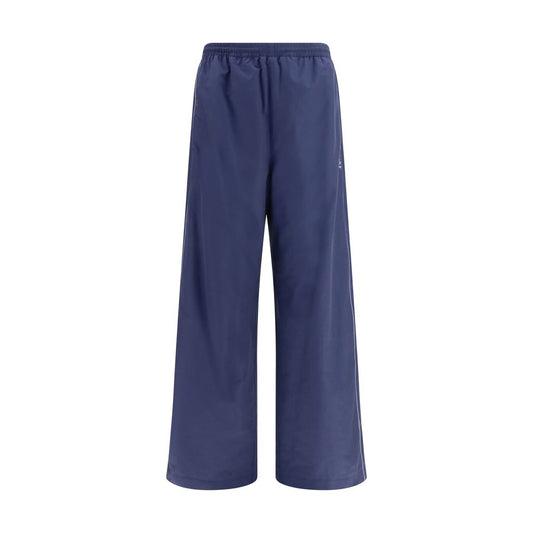 Blue Cotton Athletic Pants