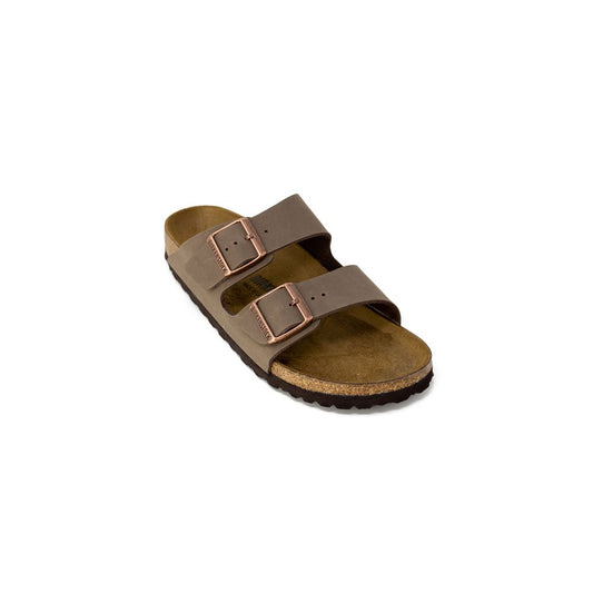 Brown Leather Flat Sandals