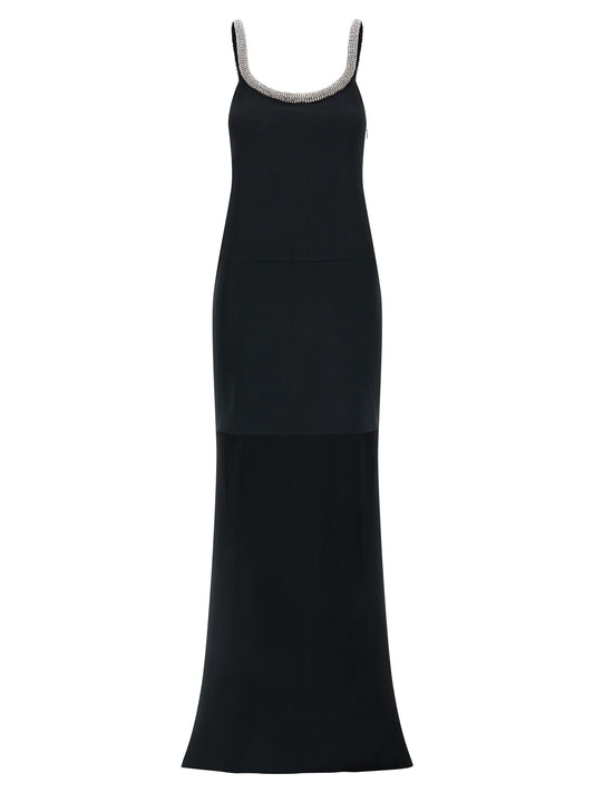 Black Acetate Long Dress
