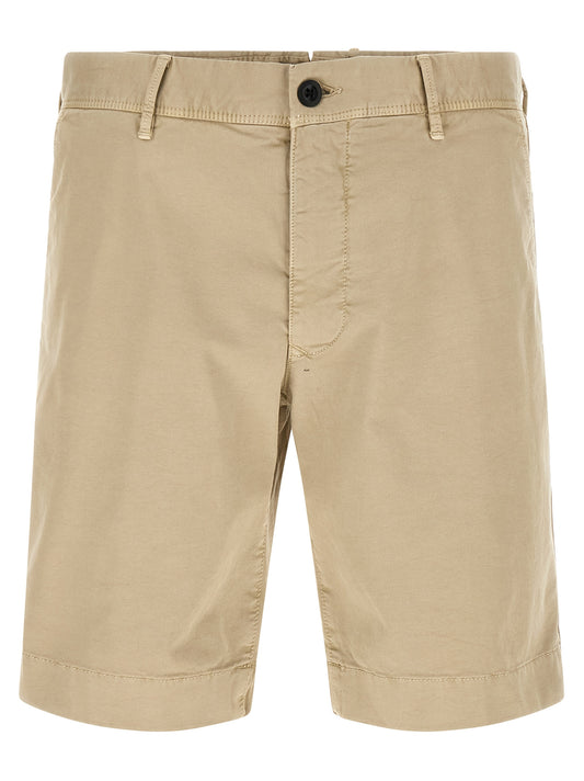 Beige Cotton Bermuda Shorts