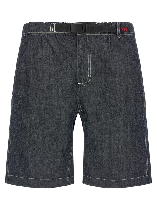 Blue Cotton Bermuda Shorts