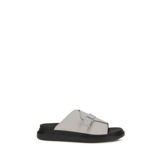 Gray Calf Leather Bos Taurus Platform Sandals