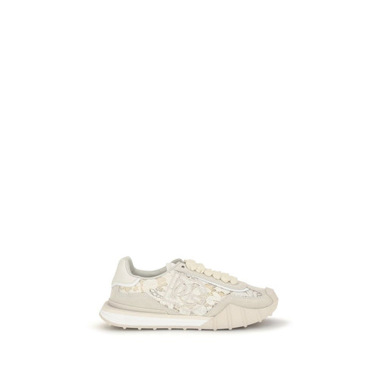 Beige Calf Leather Bos Taurus Sneakers