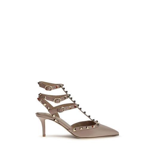Beige Lamb Ovis Aries Aries Mid Heel Pumps