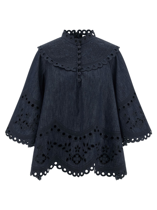 Blue Cotton Blouse
