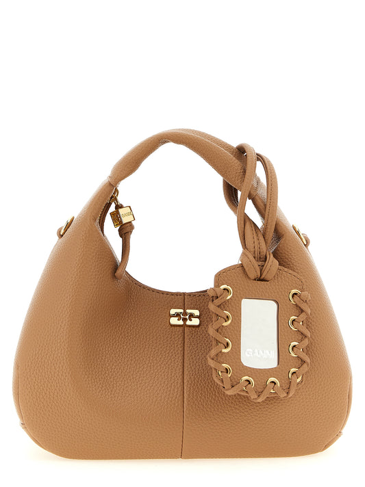 Beige Polyester Handbag