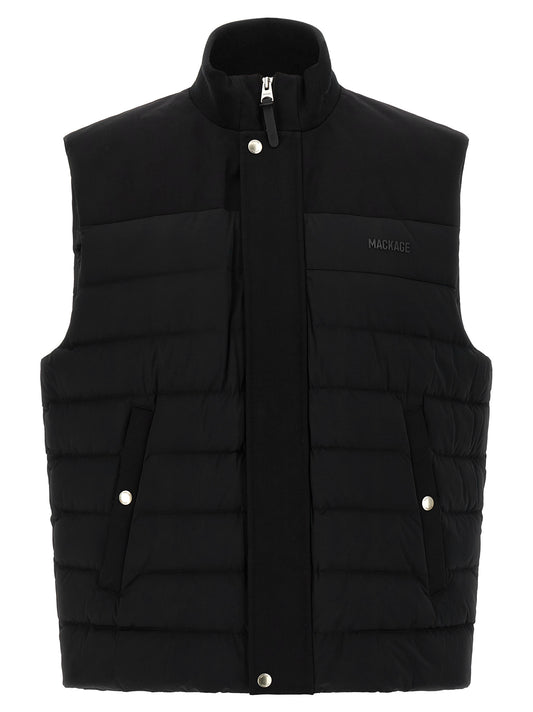 Black Nylon Sleeveless Jacket