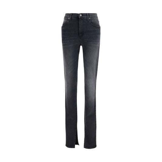 Black Cotton Skinny Jeans