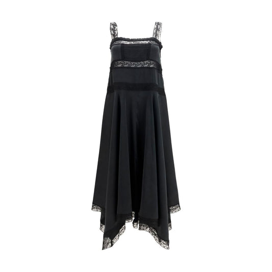 Black Silk Casual Dress