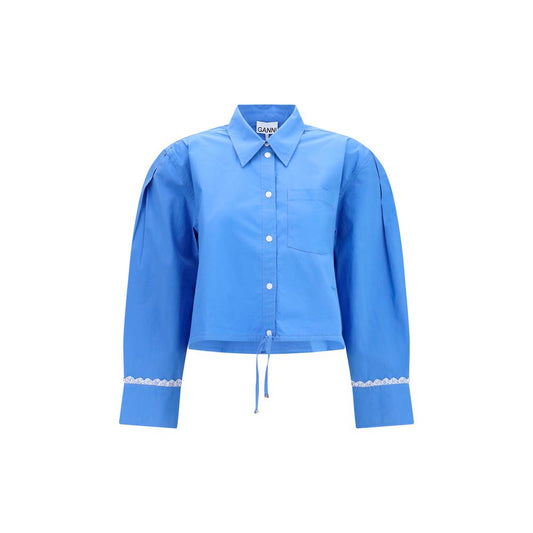 Blue Cotton Pattern Shirt