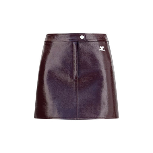 Bordeaux Cotton Mini Skirt
