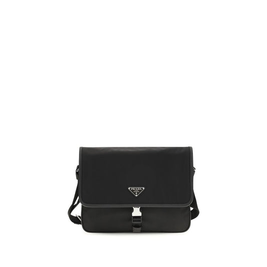 Black Recycled Polyamide Shoulder Bag