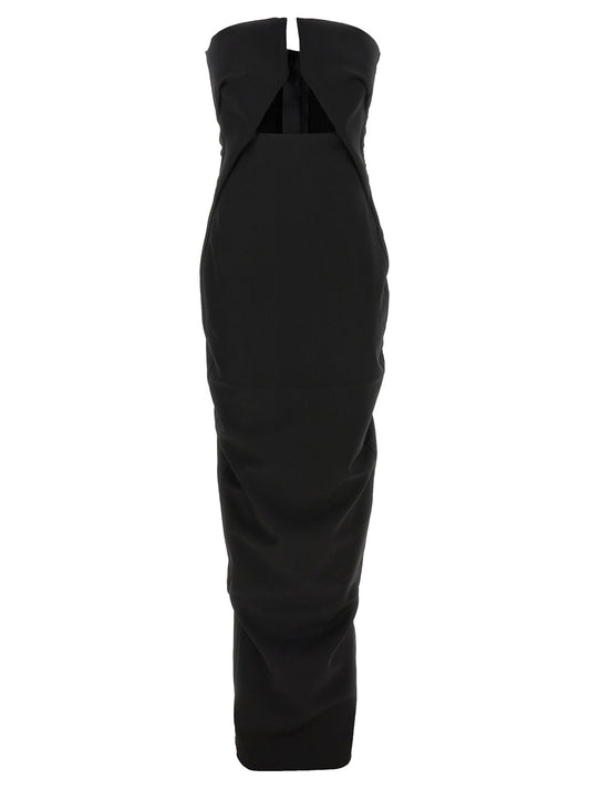 Black Wool Long Dress