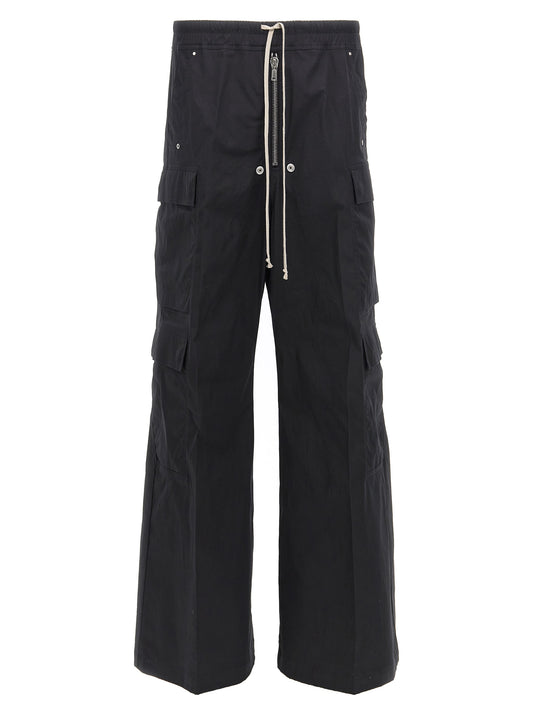 Black Cotton Cargo Pants