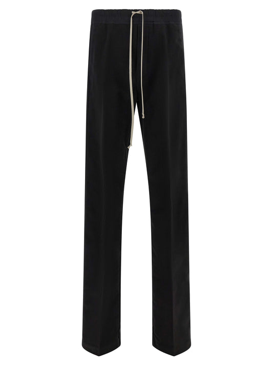 Black Cotton Casual Pants
