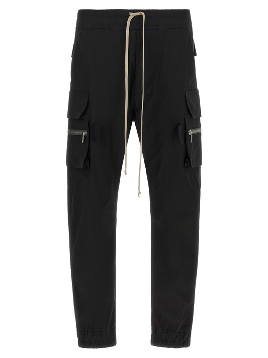 Black Cotton Cargo Pants