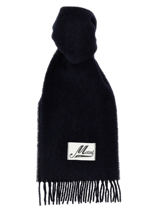 Blue Wool Scarf