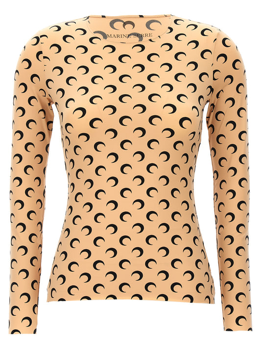Beige Polyamide Pattern Shirt