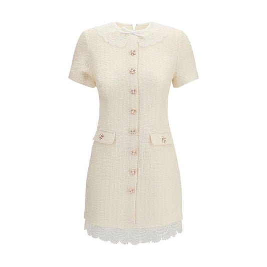 Beige Polyester Casual Dress