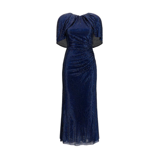 Blue Polyester Cocktail Dress