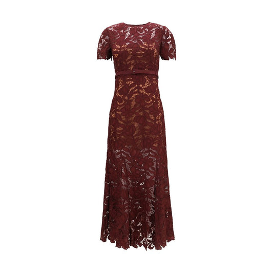 Bordeaux Polyester Cocktail Dress