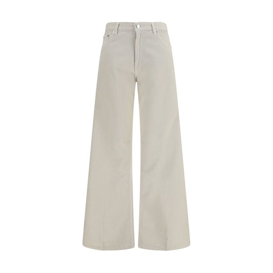 White Cotton Relaxed Fit Jeans