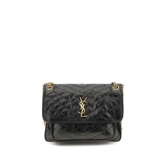 Black Calf Leather Bos Taurus Shoulder Bag