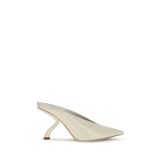 Beige Calf Leather Bos Taurus Mules