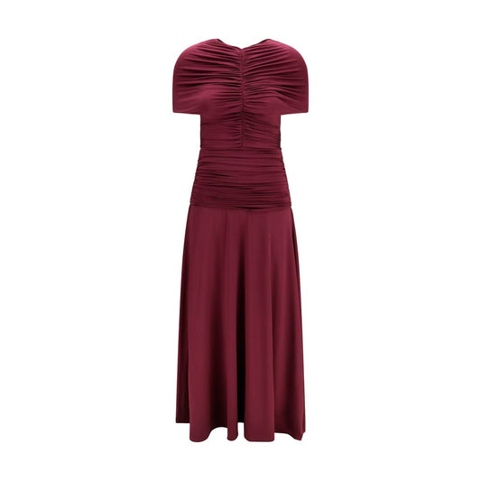 Bordeaux Viscose Casual Dress