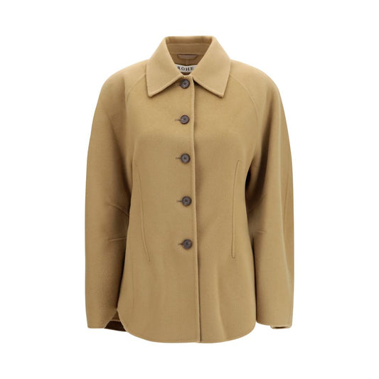 Beige Wool Oves Aries Full-Length Jacket