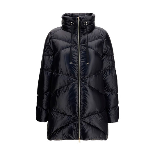 Black Polyamide Full-Length Jacket