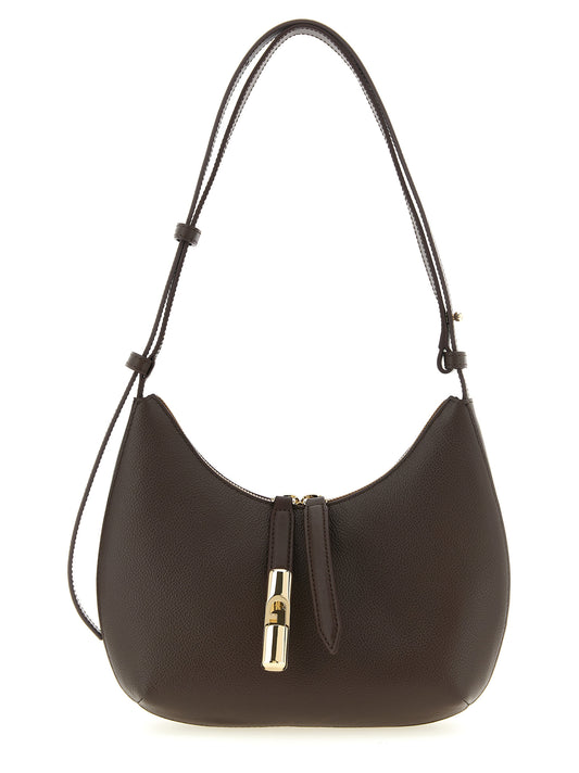 Brown Calfskin Shoulder Bag