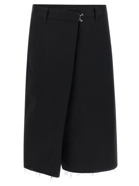 Black Cotton Bermuda Shorts