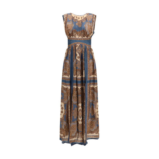 Multicolor Silk Casual Dress