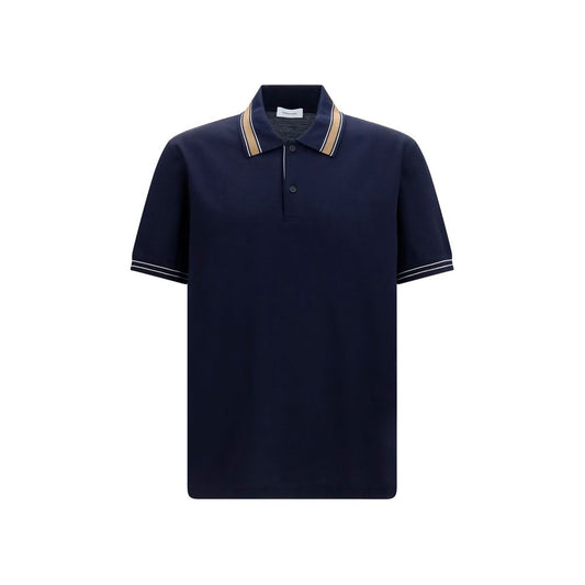 Blue Cotton Polo Shirt