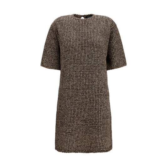 Brown Wool Oves Aries Casual Dress