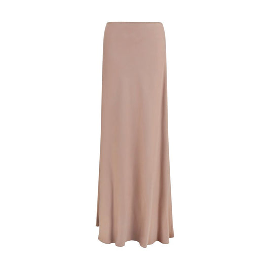 Beige Lyocell Long Skirt