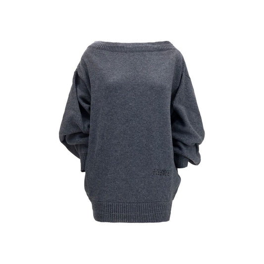 Gray Wool Oves Aries Casual Dress