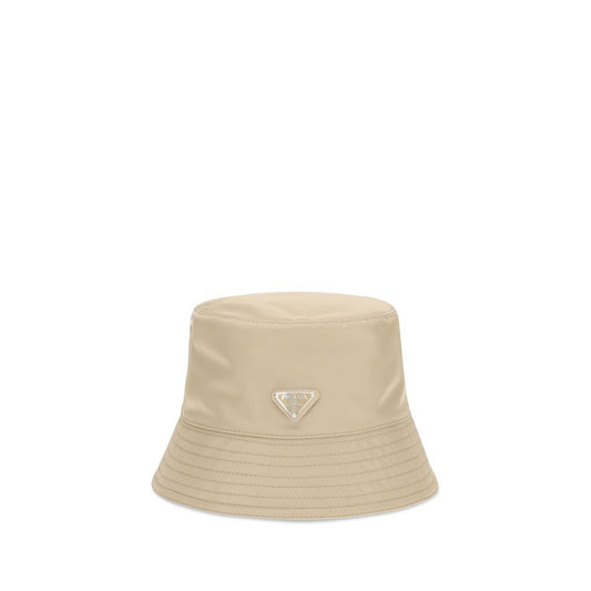 Beige Polyamide Bucket Hat