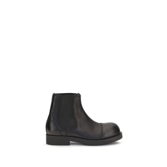 Black Calf Leather Bos Taurus Chelsea Boots