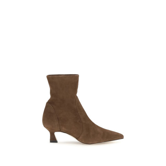 Brown Calf Leather Bos Taurus Ankle Boots