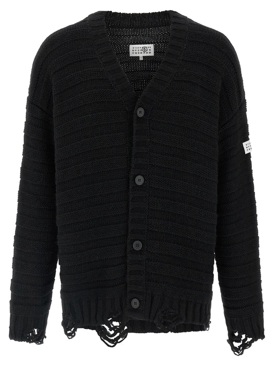 Black Virgin Wool Cardigan