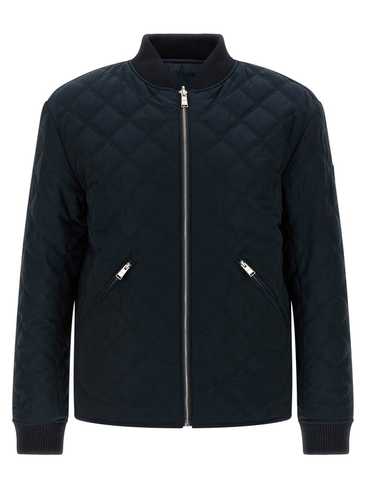 Blue Polyester Bomber